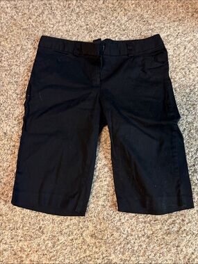 Women's Black Bermuda Shorts - Tailored Stretch Comfort